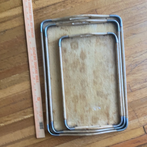 🍶🍽🧂 Set of (3) Mid-Century Modern Woodpecker Woodware Serving Trays 🍹🥪🥣 - Picture 9 of 10